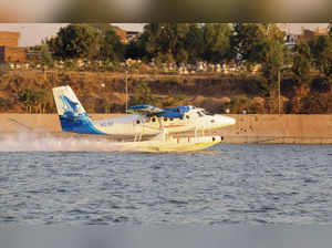 Ahmedabad: India’s first seaplane lands on Sabarmati river after the completion ...
