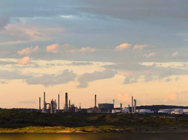 FILE PHOTO: Oil refinery is pictured in the southern Sydney suburb of Kurnell