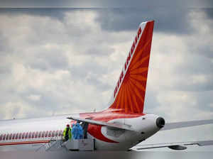 An Air India Airbus A320 plane is seen at the Boryspil International Airport outside Kiev