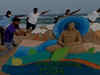 International Yoga Day: Sand artist Manas Kumar Sahoo created a sand art on ‘Yoga Mudras’