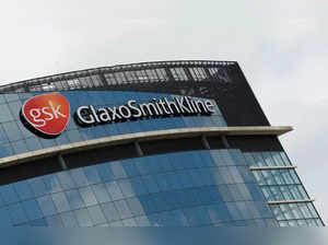 View outside GlaxoSmithKline (GSK) headquarters in Brentford, London