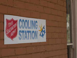 A cooling station is set up at the Salvation Army Phoenix Citadel on June 15, 2021 in Phoenix, Arizona AFP