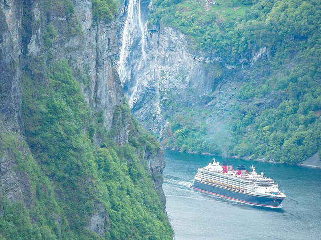 File photo of June 10, 2015: ​A general view of the Disney Magic cruise arriving in Geiranger, Norway.