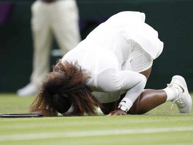 ​Serena Williams in tears