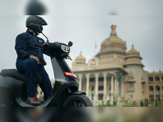 Ola CEO test rides upcoming electric scooter ahead launch