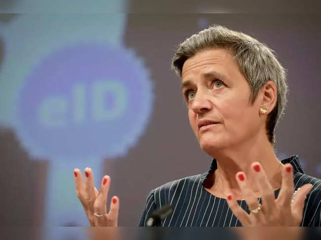 FILE PHOTO: Margrethe Vestager  gives a press conference at the European Commission in Brussels, Belgium June 3, 2021.
