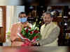 Pushkar Singh Dhami pays courtesy calls on former Uttarakhand CMs ahead of oath-taking ceremony