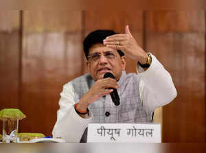 New Delhi: Union Railways Minister Piyush Goyal addresses a press conference on ...