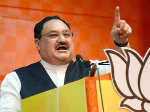 JP Nadda holds meeting with West Bengal BJP President Dilip Ghosh