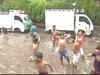 Watch: Children in Delhi play in waterlogged roads after downpour