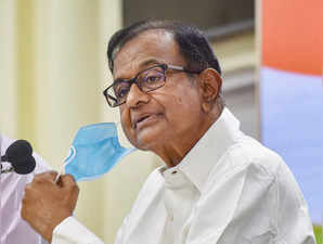 New Delhi: Former finance minister and Congress leader P Chidambaram during a pr...