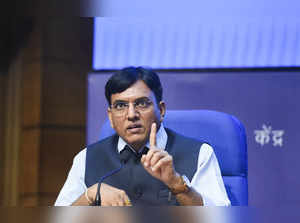 New Delhi: MoS for Ports, Shipping & Waterways (I/C) Mansukh Mandaviya addresses...