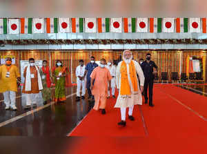 Varanasi: Prime Minister Narendra Modi visits after inaugurating the Internation...