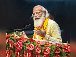 Varanasi: Prime Minister Narendra Modi addresses during inauguration of the Inte...