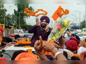 Amritsar: Newly elected Punjab Pradesh Congress Committee President Navjot Singh...