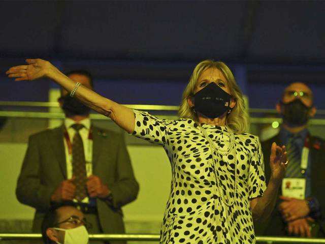 Jill Biden during the opening ceremony
