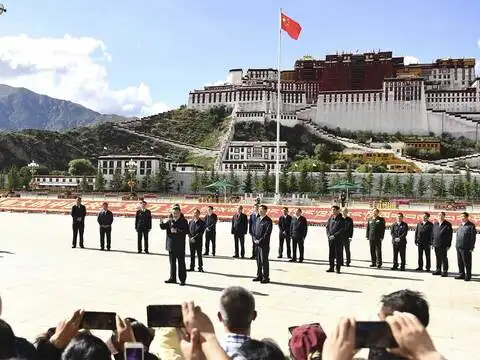 Public square below Potala Palace, Lhasa