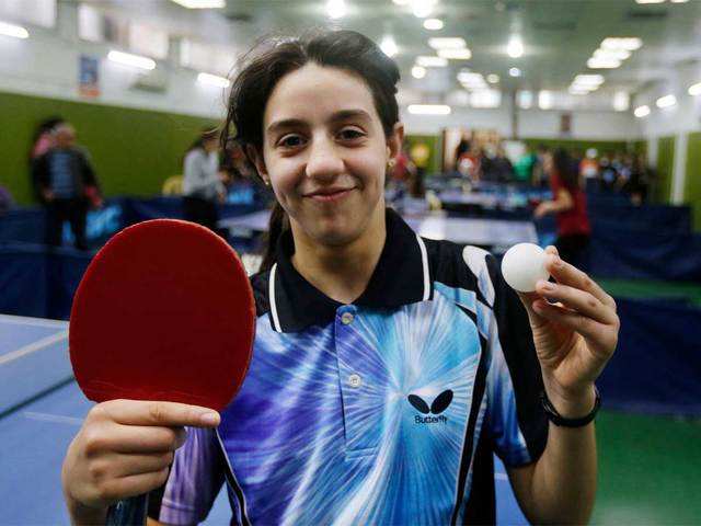 ​Syria: Hend Zaza, 12, table tennis