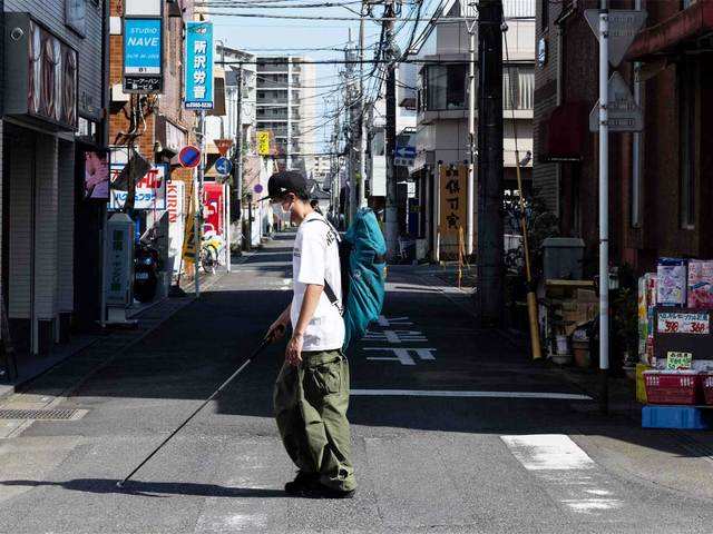 ?Visually impaired skateboarder Ryusei Ouchi