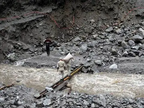 Carrying dry ration for the needy