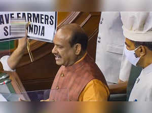 **EDS: VIDEO GRAB** New Delhi: Lok Sabha Speaker Om Birla conducts proceedings a...