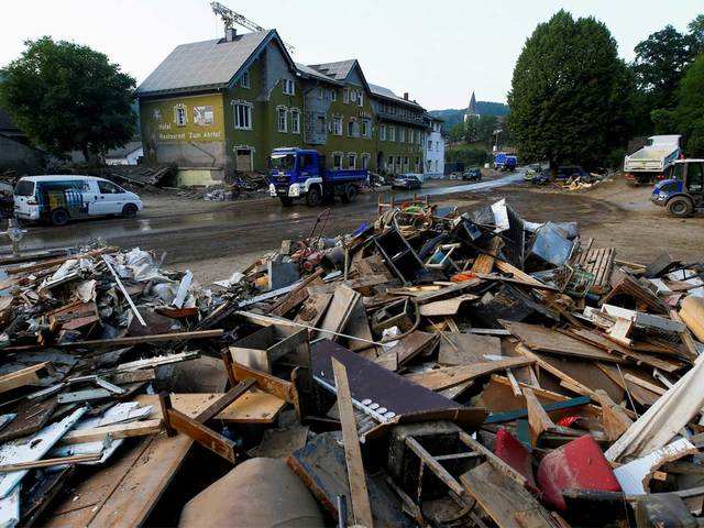 ​Mounds of debris