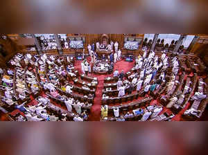 **EDS: VIDEO GRAB** New Delhi: A view of the Rajya Sabha during the Monsoon Sess...