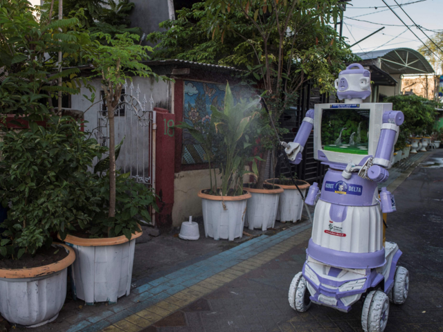 Delta robot': Indonesian village turns unwanted trash into COVID helper - Serving those in need | The Economic Times