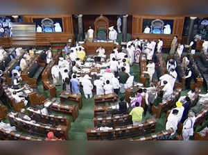 **EDS: VIDEO GRAB** New Delhi: A view of the Lok Sabha during the Monsoon Sessio...