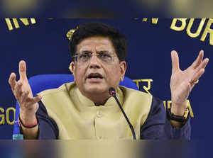 New Delhi: Union Commerce and Industry Minister Piyush Goyal at a press conferen...