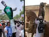 Maharaja Ranjit Singh’s Lahore statue vandalisation: Delhi BJP holds protest near Pak High Commission