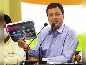 New Delhi: Senior Congress leader Randeep Singh Surjewala during the press confe...