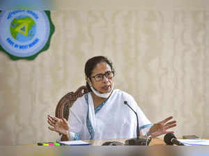 Kolkata: West Bengal Chief Minister Mamata Banerjee addresses at a press confere...