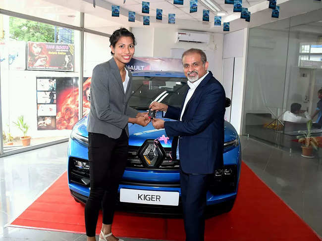 The car was gifted on Lovlina Borgohain's​ brief visit to Guwahati. ​