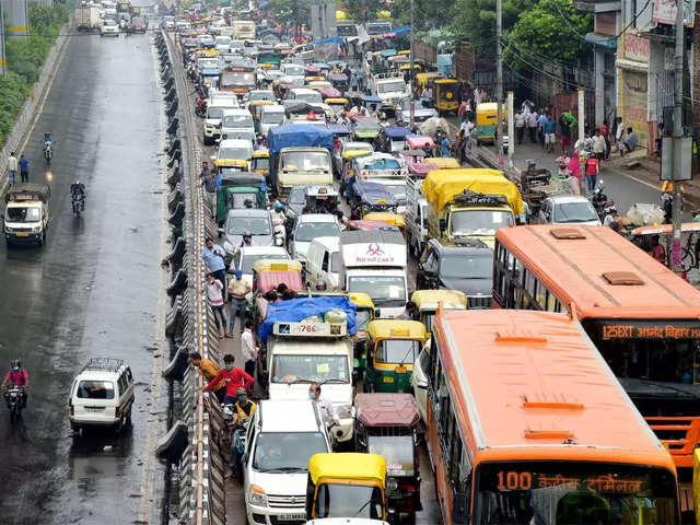 Delhi rains: Traffic hit