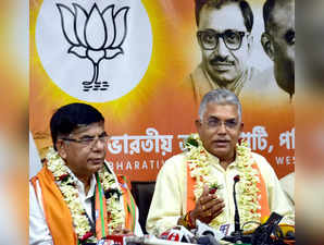 West Bengal, Aug 17 (ANI): West Bengal BJP President Dilip Ghosh addresses a pre...