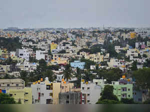 Bengaluru: A view of the high rise buildings in Bengaluru. (PTI Photo/Shailendra...