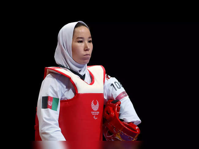 ​Zakia Khudadadi did not speak to reporters after her two matches, both of which she lost​.