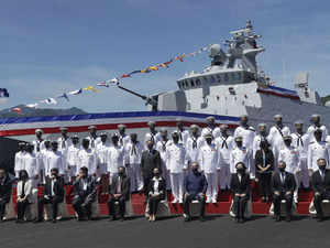 Taiwan's president commissions domestic-made naval warship