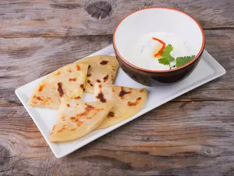 ​Cooked paratha = different slab