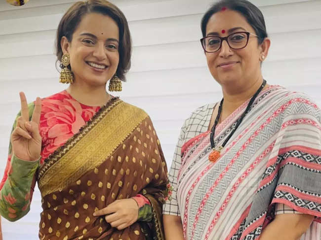 ​Kangana Ranaut took to Instagram Stories to post a picture with Union Minister Smriti Irani.