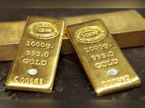 FILE PHOTO: Gold bars are seen in this picture illustration taken at the Istanbul Gold Refinery in Istanbul