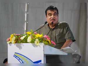 Gurugram: Union Minister for Road Transport and Highways Nitin Gadkari speaks at...