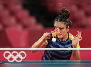 Tokyo: India's Manika Batra during her table tennis round 3 match against Austri...