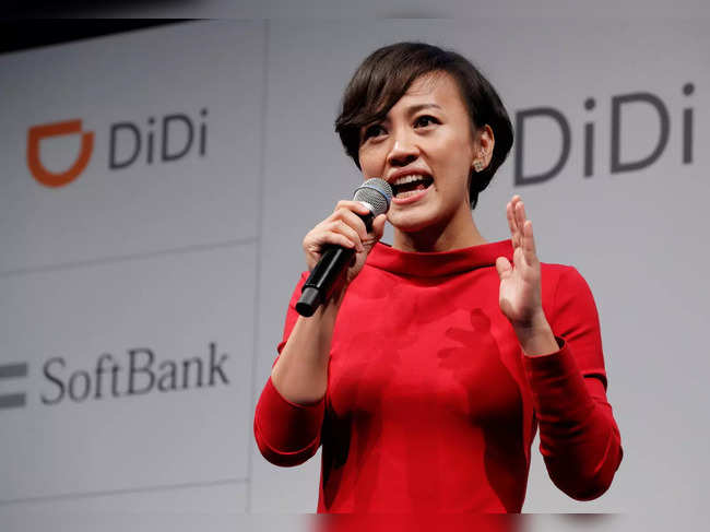 FILE PHOTO: President of Didi Chuxing Jean Liu speaks during a news conference about their Japanese taxi-hailing joint venture in Tokyo