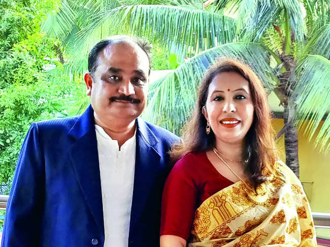 Rajen Kalita with wife and fellow entrepreneur, Krishna