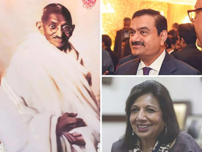​India Inc bosses took to Twitter to share Gandhi's ​values with their followers.​