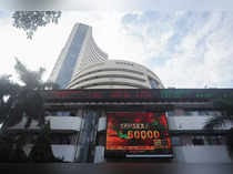 A general view of the Bombay Stock Exchange (BSE), after Sensex surpassed the 60,000 level for the first time, in Mumbai