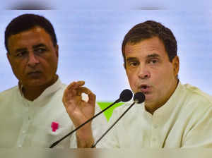 New Delhi: Congress leader Rahul Gandhi addresses a special press conference at ...