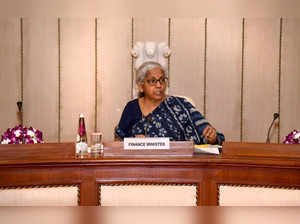 New Delhi: Union Minister for Finance & Corporate Affairs Nirmala Sitharaman cha...